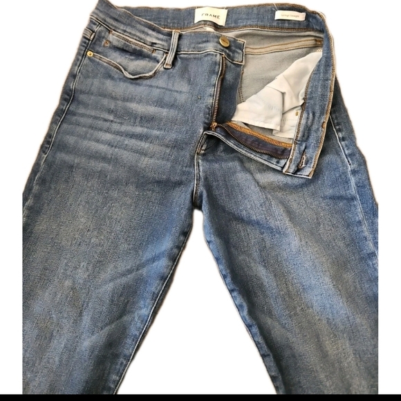Frame Womens Medium Wash Le High Straight Leg Premium Stretch Jean 31 - Picture 9 of 15